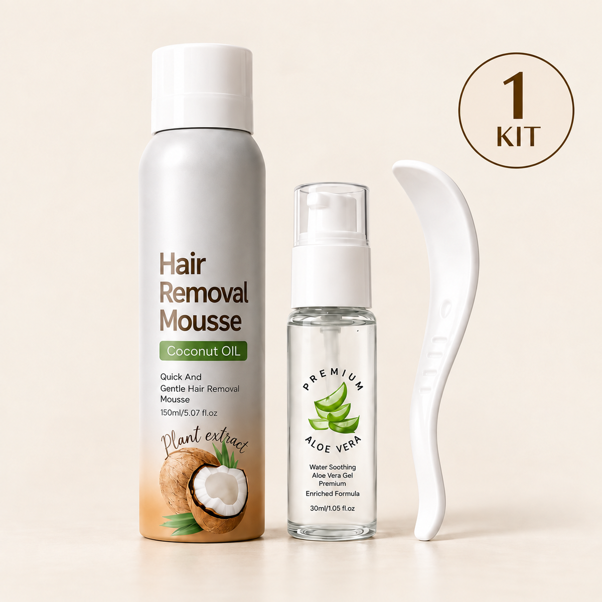 Coconut Oil Hair Removal Mousse Kit